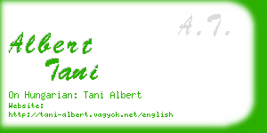 albert tani business card